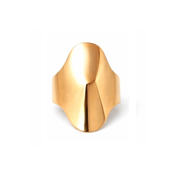 bracelete maxi metal liso ouro vintage 40108